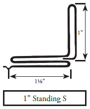 Ductmate 1&quot; Standing S, 10&#39;
Length, Galvanized, 22GA
(10/Bundle)